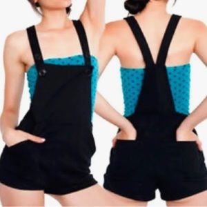American Apparel Shorts | American Apparel Black Overall Short